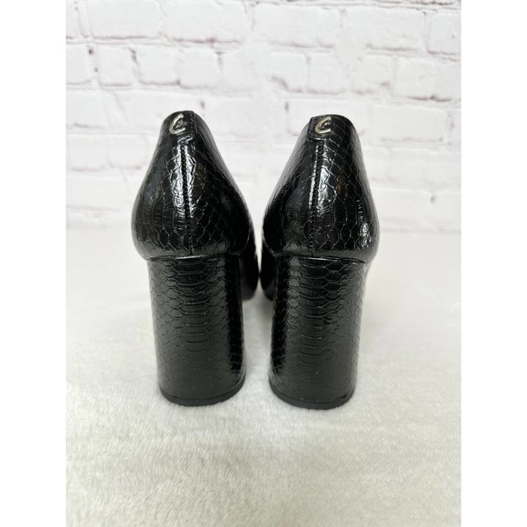 NEW Circus NY Marlee Black Snake Print Block Heel Pumps Womens 8M Box Career - Picture 6 of 8